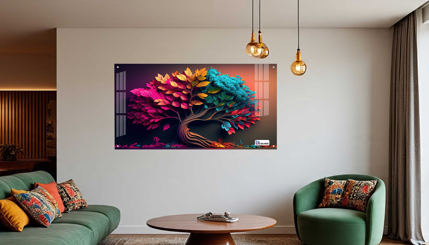 Color Fusion Tree Acrylic Wall Art