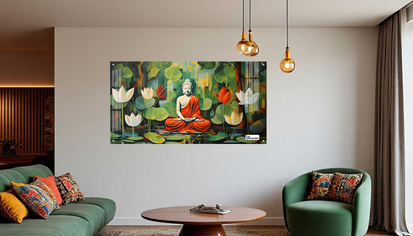 Buddha Lotus Meditation Wall Art