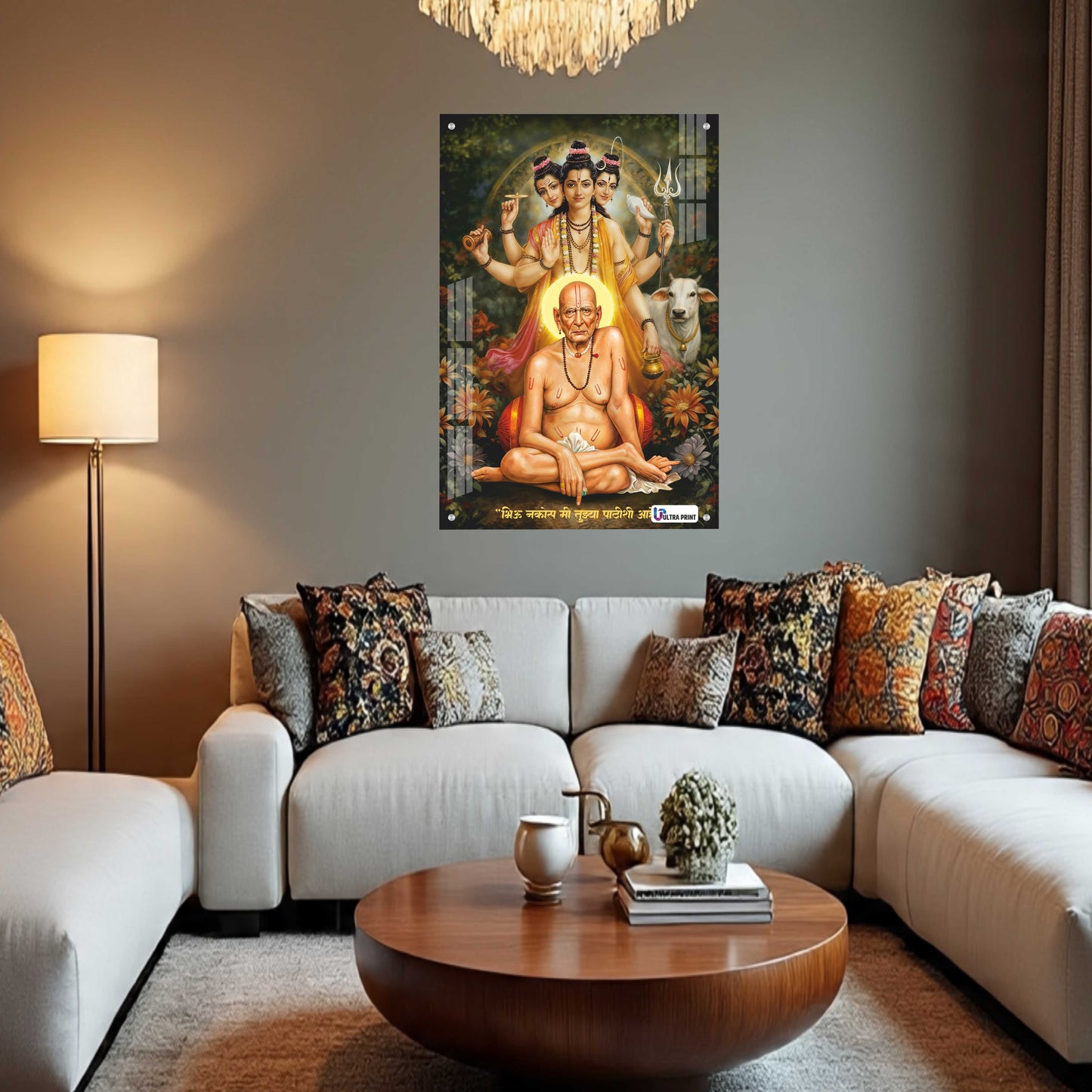 Shree Swami Samarth & Dattatreya Premium Acrylic Wall Art