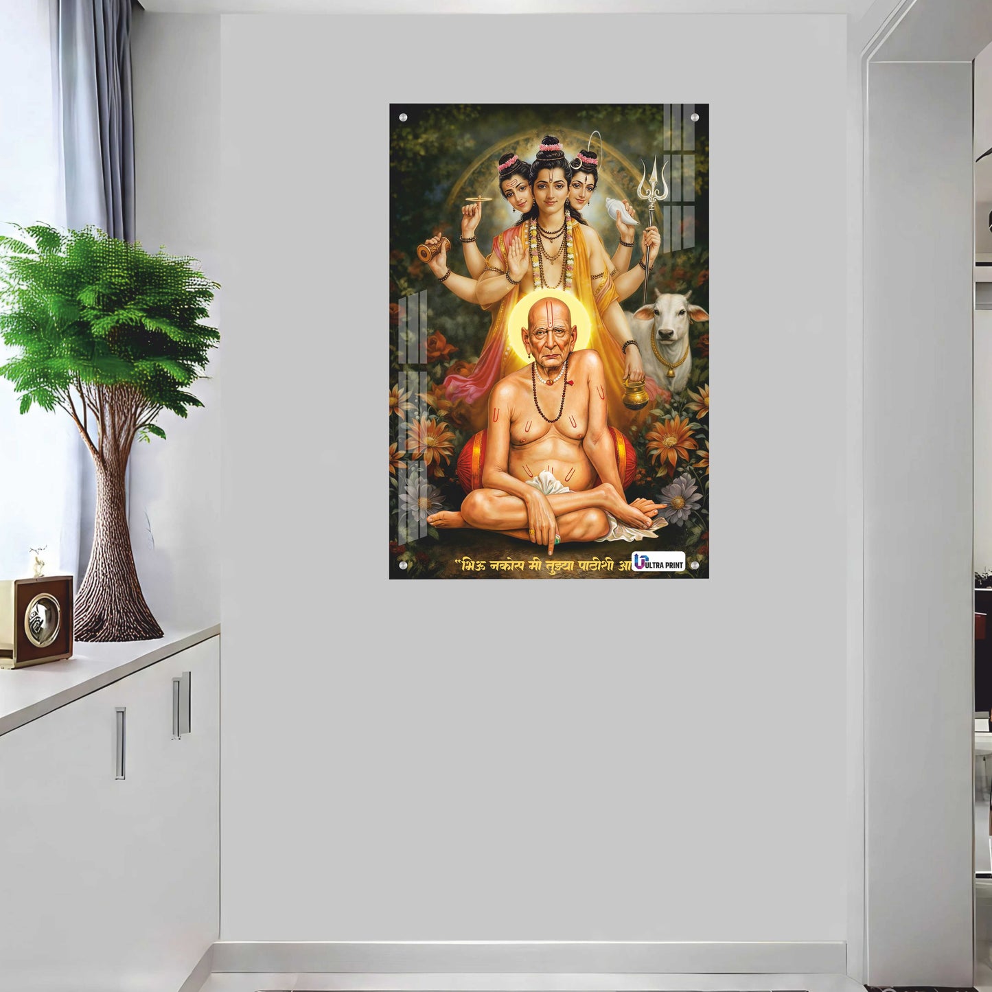 Shree Swami Samarth & Dattatreya Premium Acrylic Wall Art