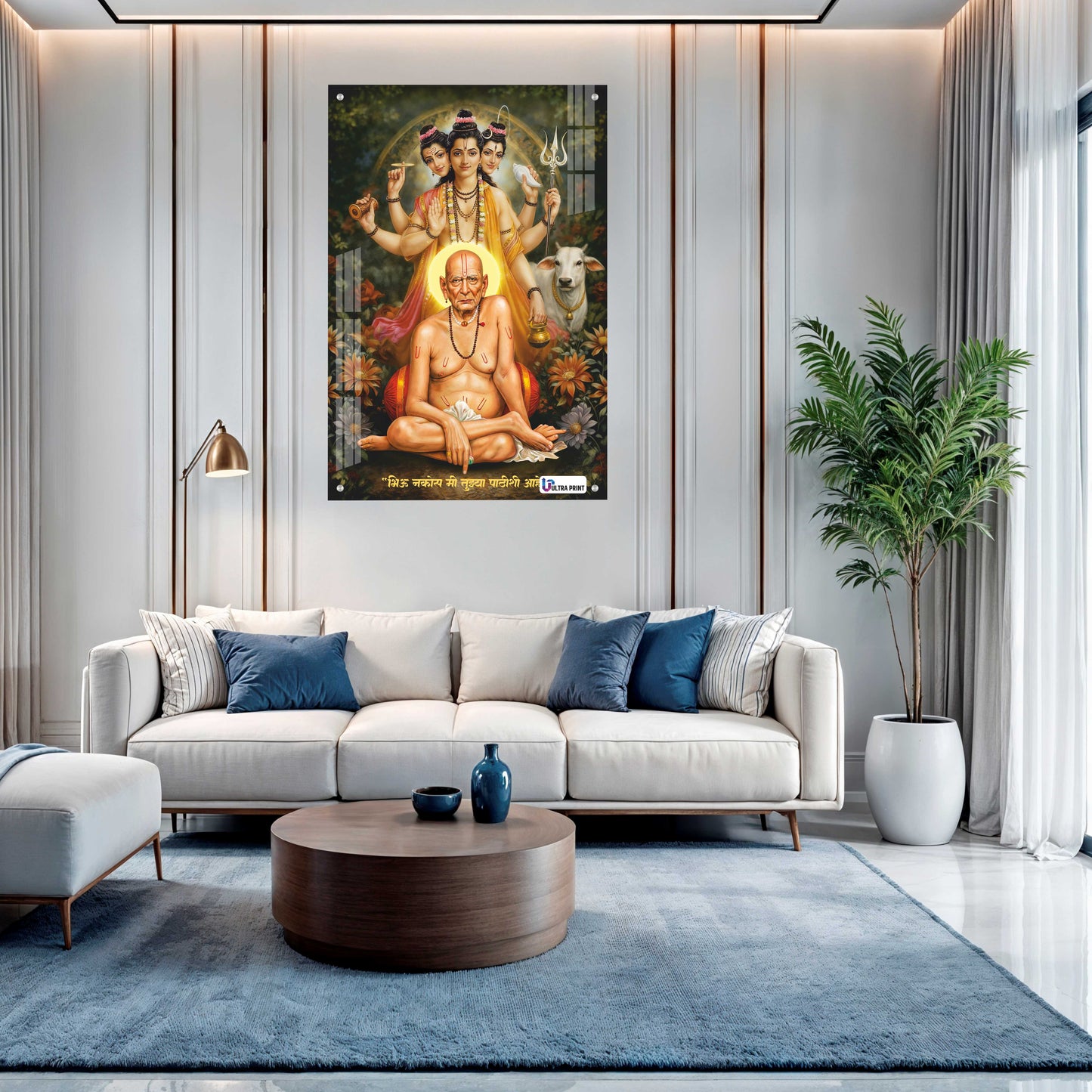 Shree Swami Samarth & Dattatreya Premium Acrylic Wall Art