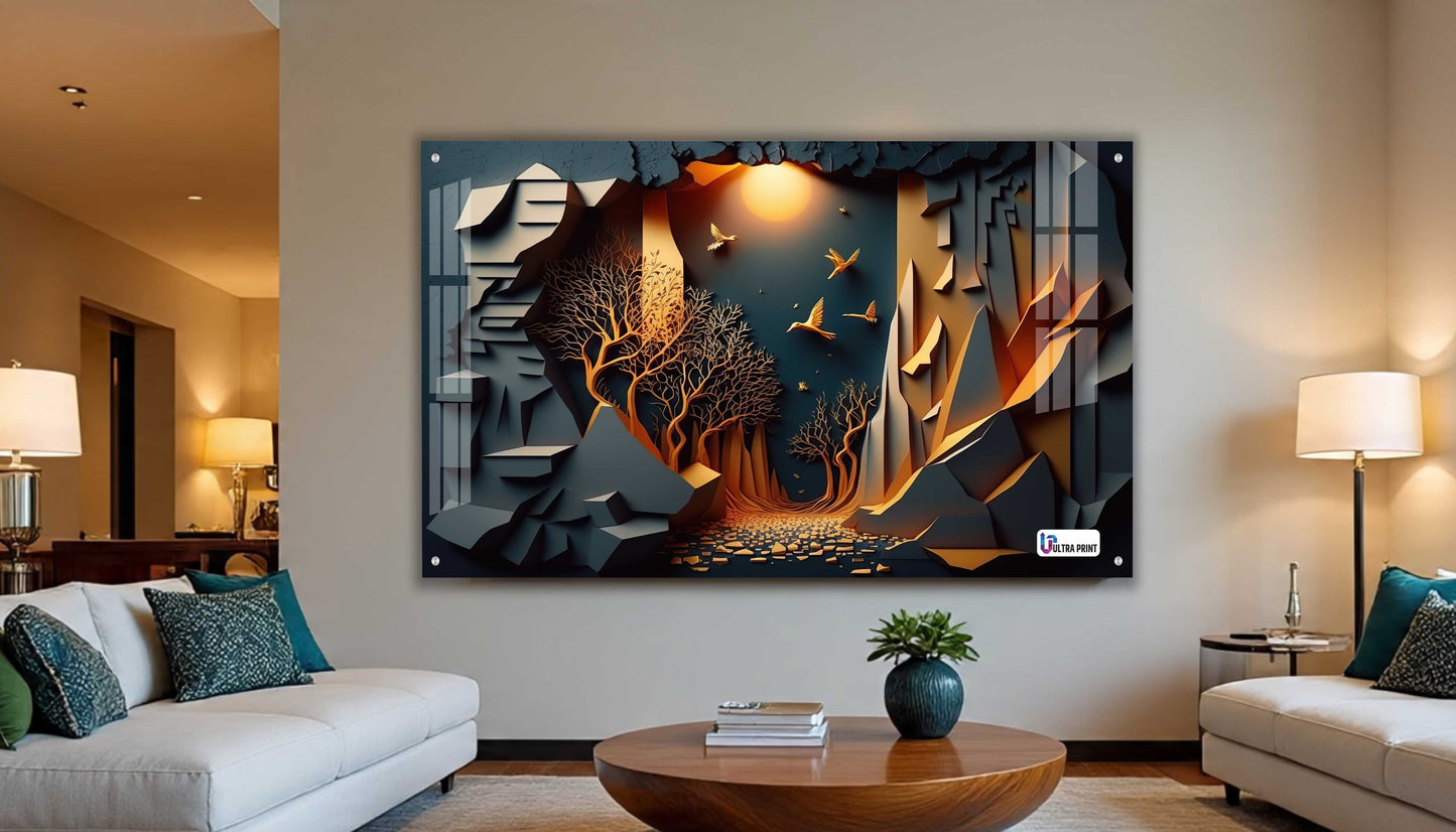 Mystic Canyon Forest Acrylic Wall Art
