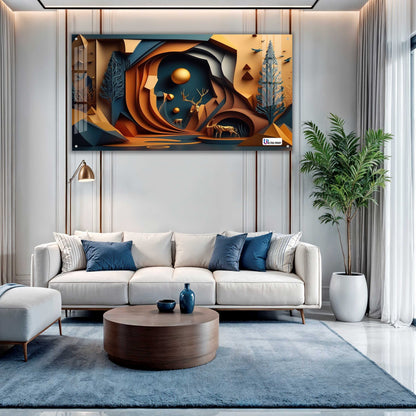 Abstract Canyon Deer Acrylic Wall Art