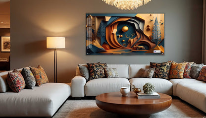 Abstract Canyon Deer Acrylic Wall Art