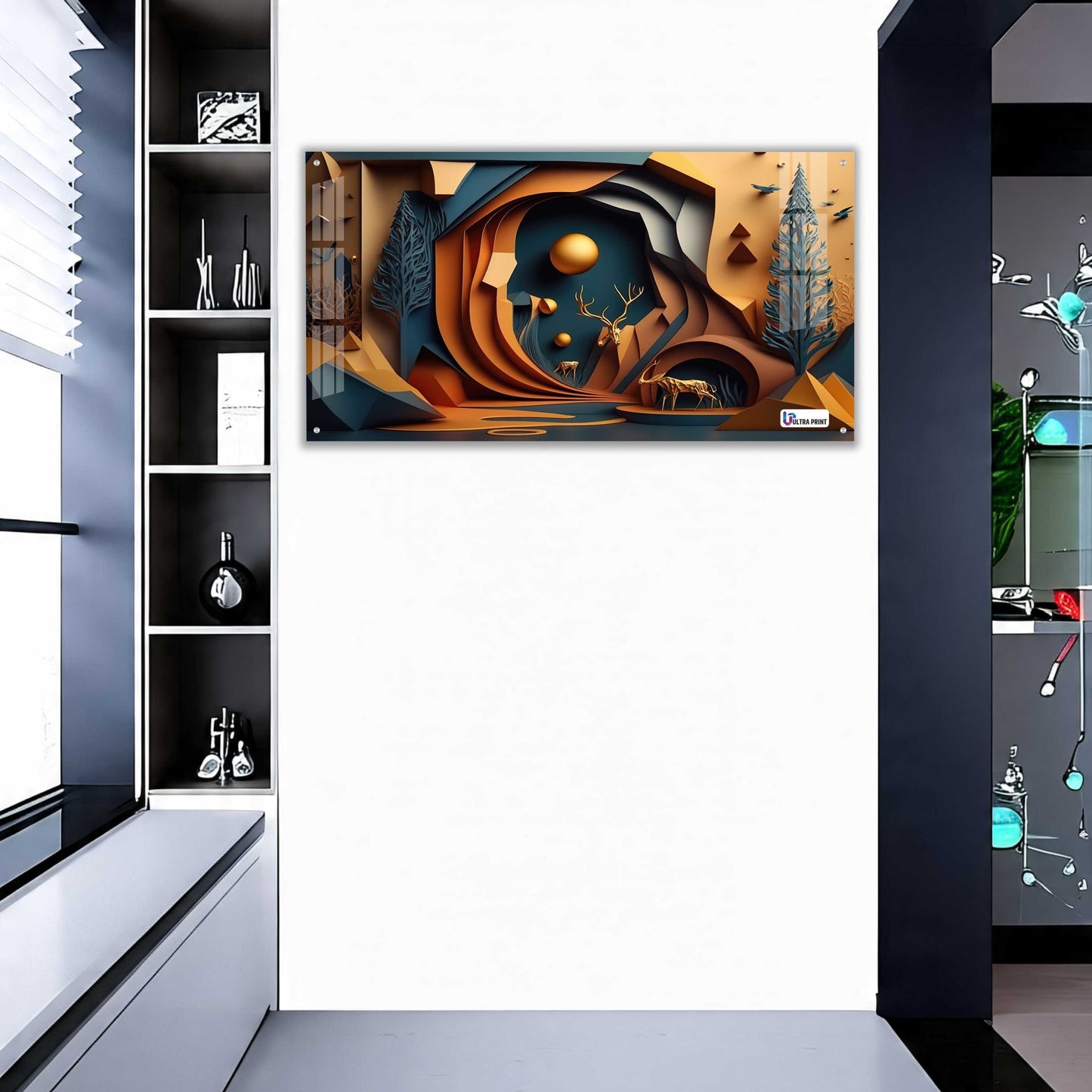 Abstract Canyon Deer Acrylic Wall Art
