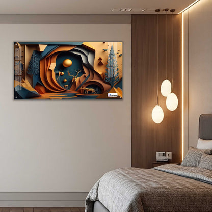 Abstract Canyon Deer Acrylic Wall Art