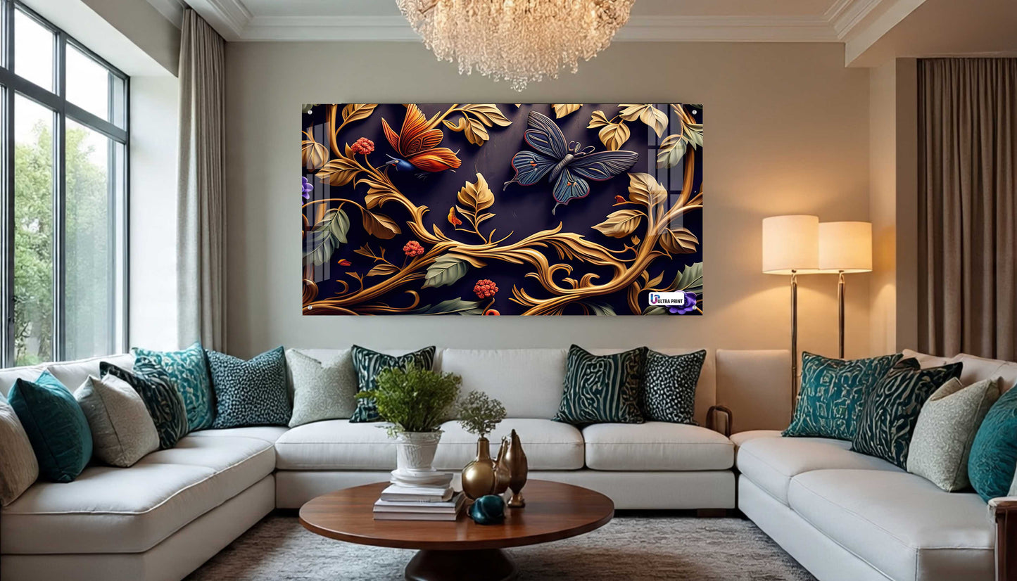 Royal Botanical Butterfly Acrylic Wall Art