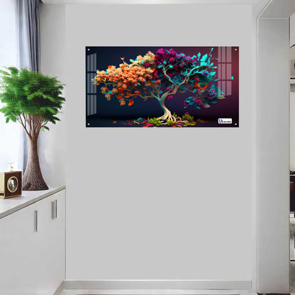 Vibrant Floral Tree Acrylic Wall Art