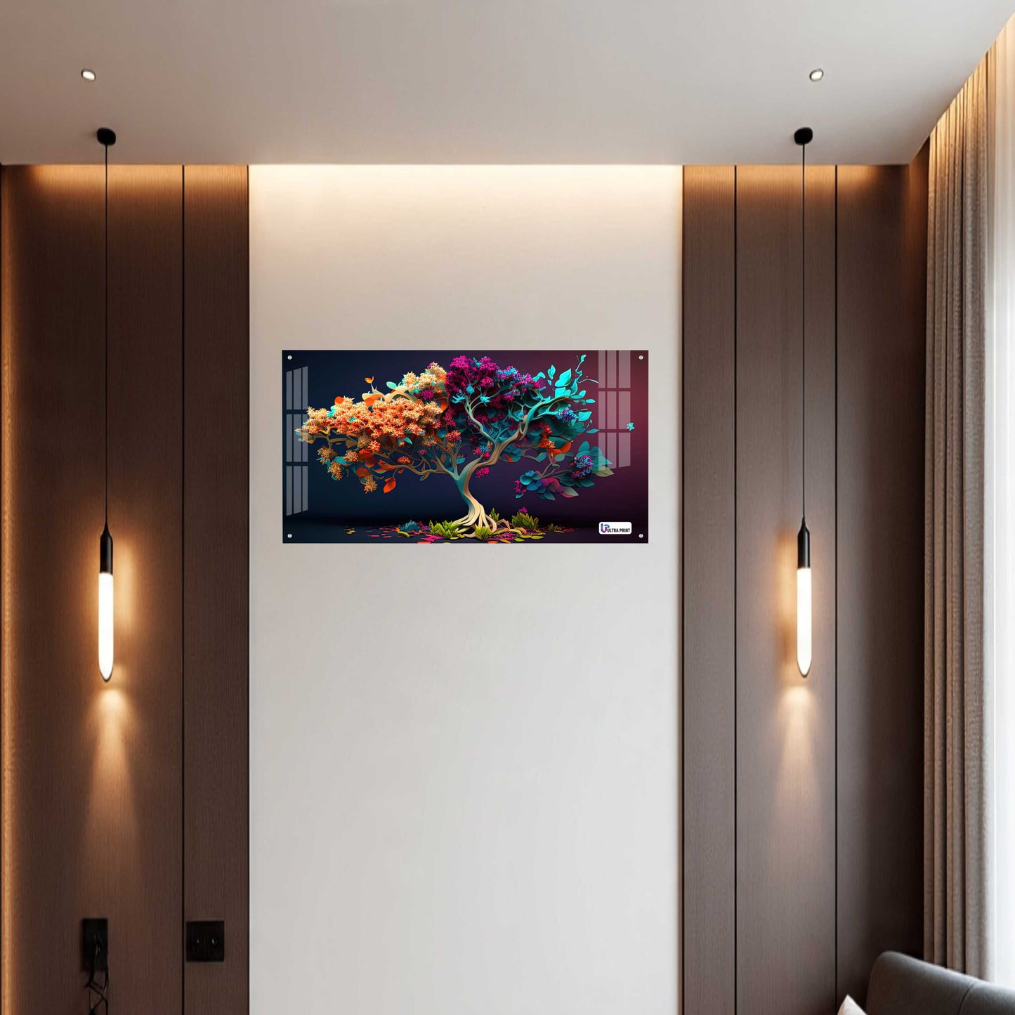 Vibrant Floral Tree Acrylic Wall Art
