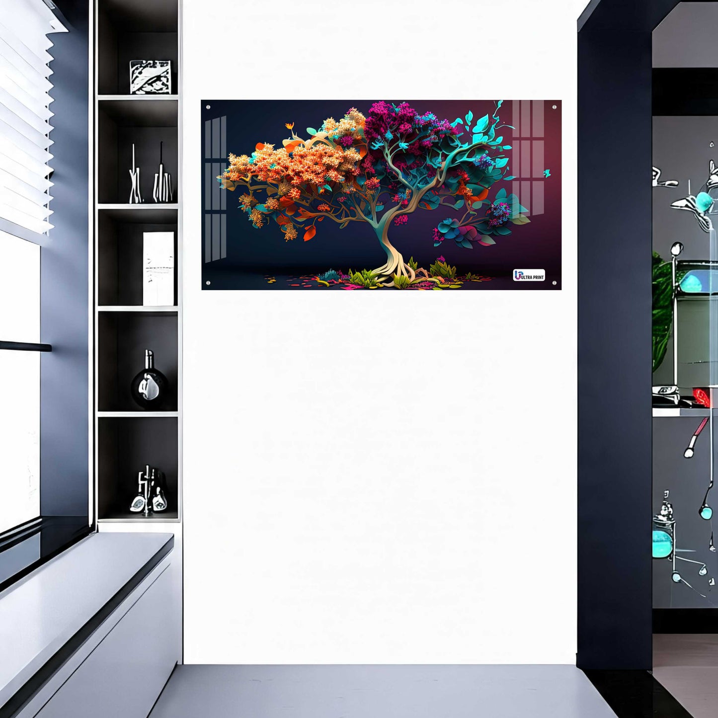 Vibrant Floral Tree Acrylic Wall Art