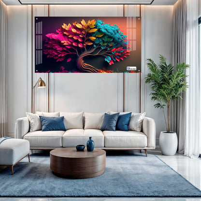 Color Fusion Tree Acrylic Wall Art