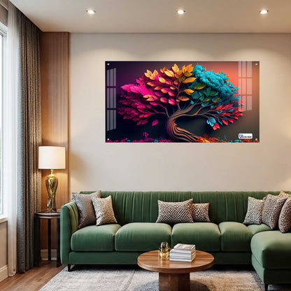 Color Fusion Tree Acrylic Wall Art