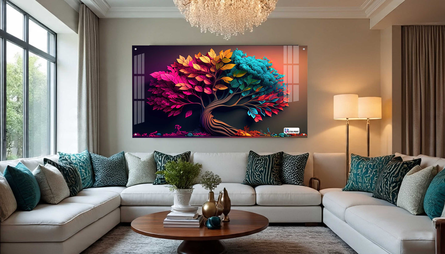 Color Fusion Tree Acrylic Wall Art