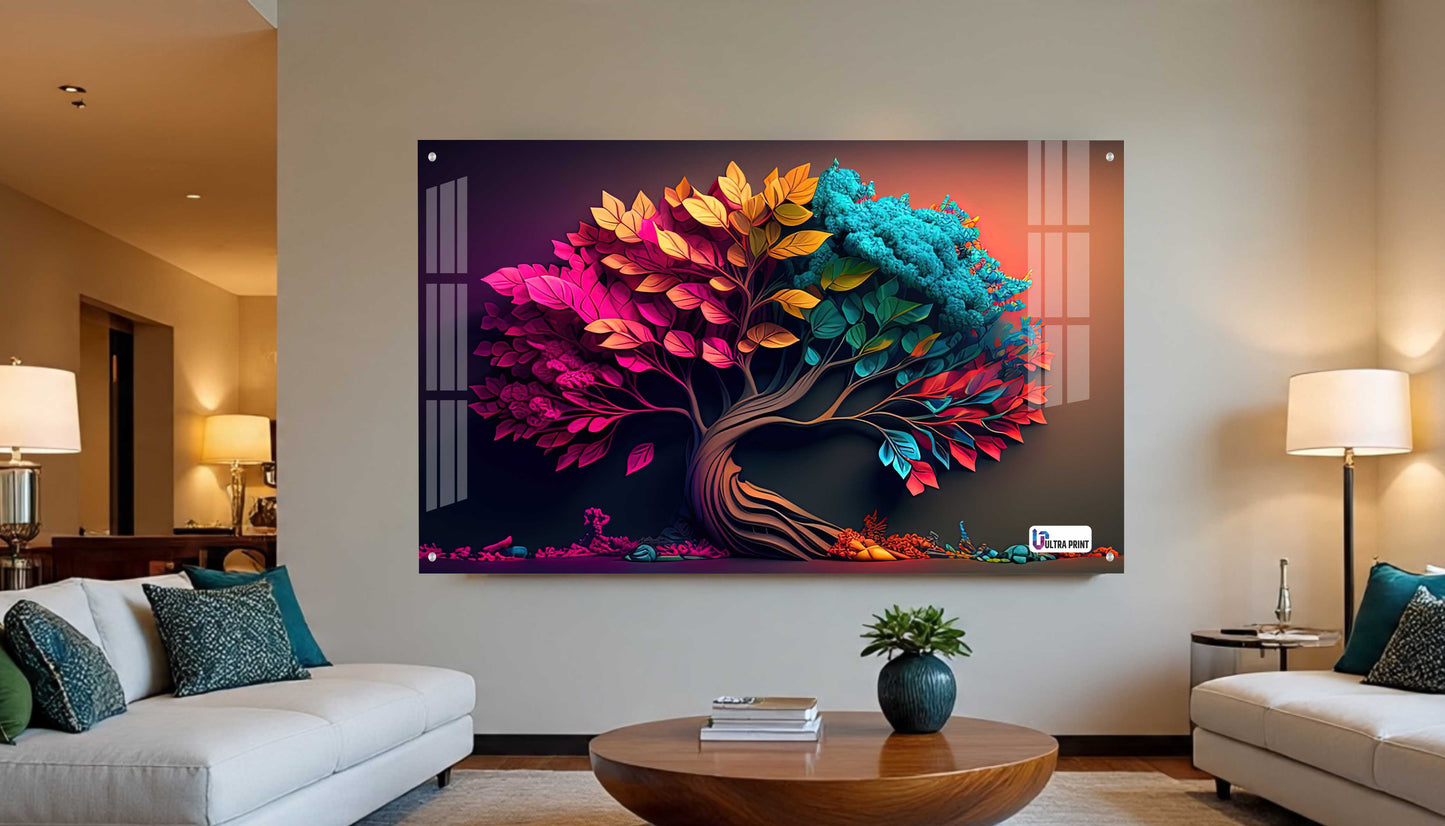 Color Fusion Tree Acrylic Wall Art