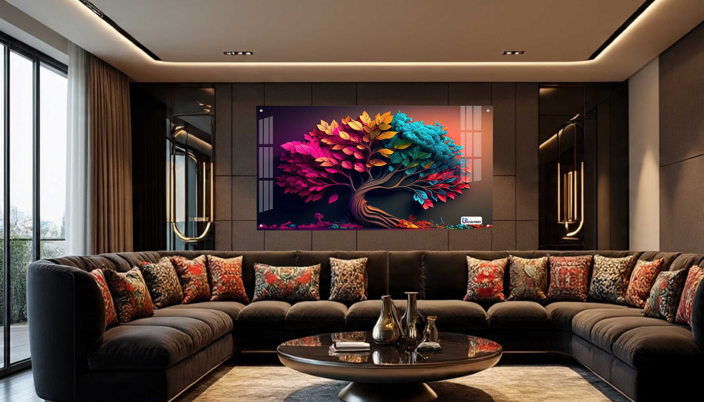 Color Fusion Tree Acrylic Wall Art