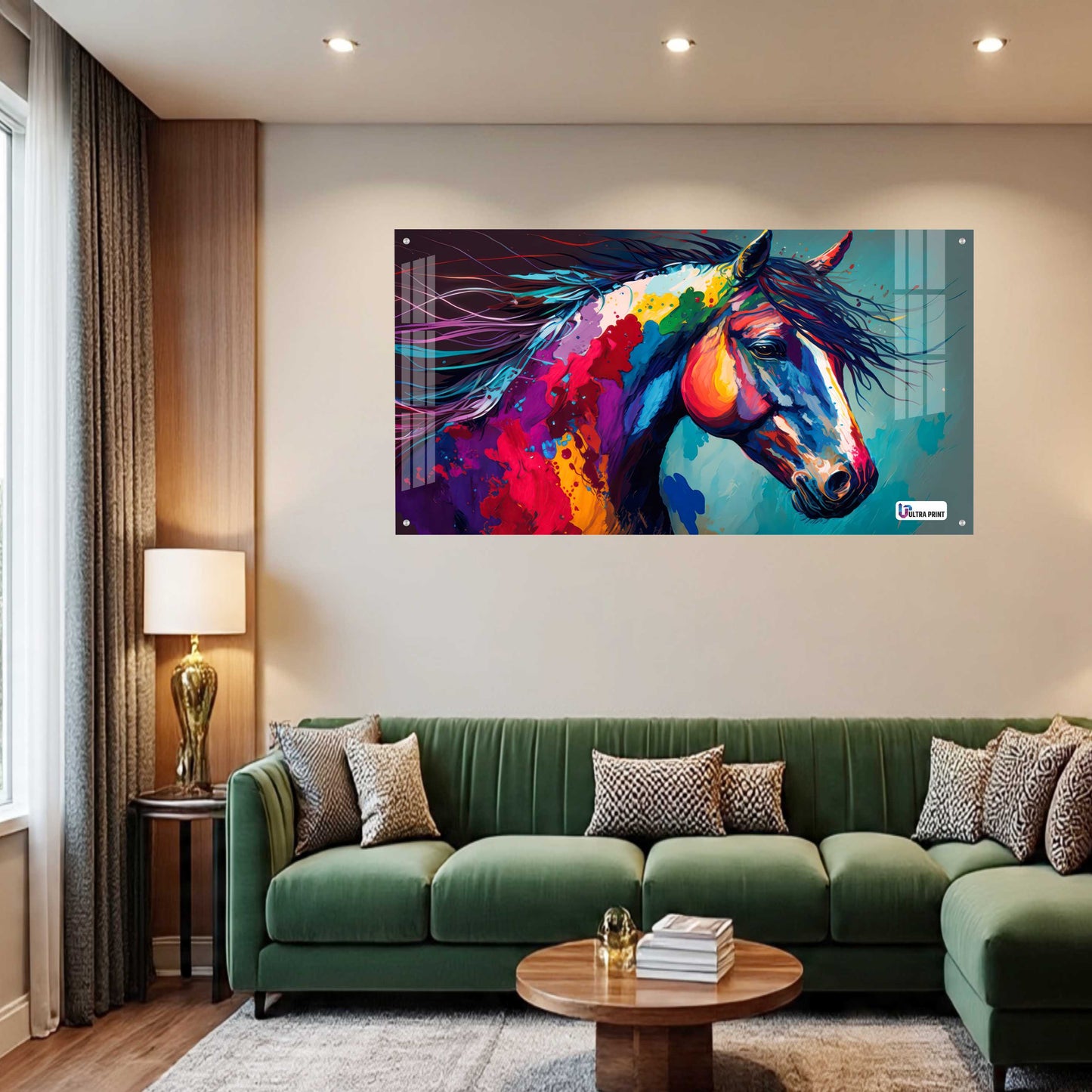 Vibrant Abstract Horse Acrylic Wall Art