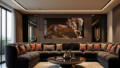 Artistic Wooden Style Horse Acrylic Wall Art
