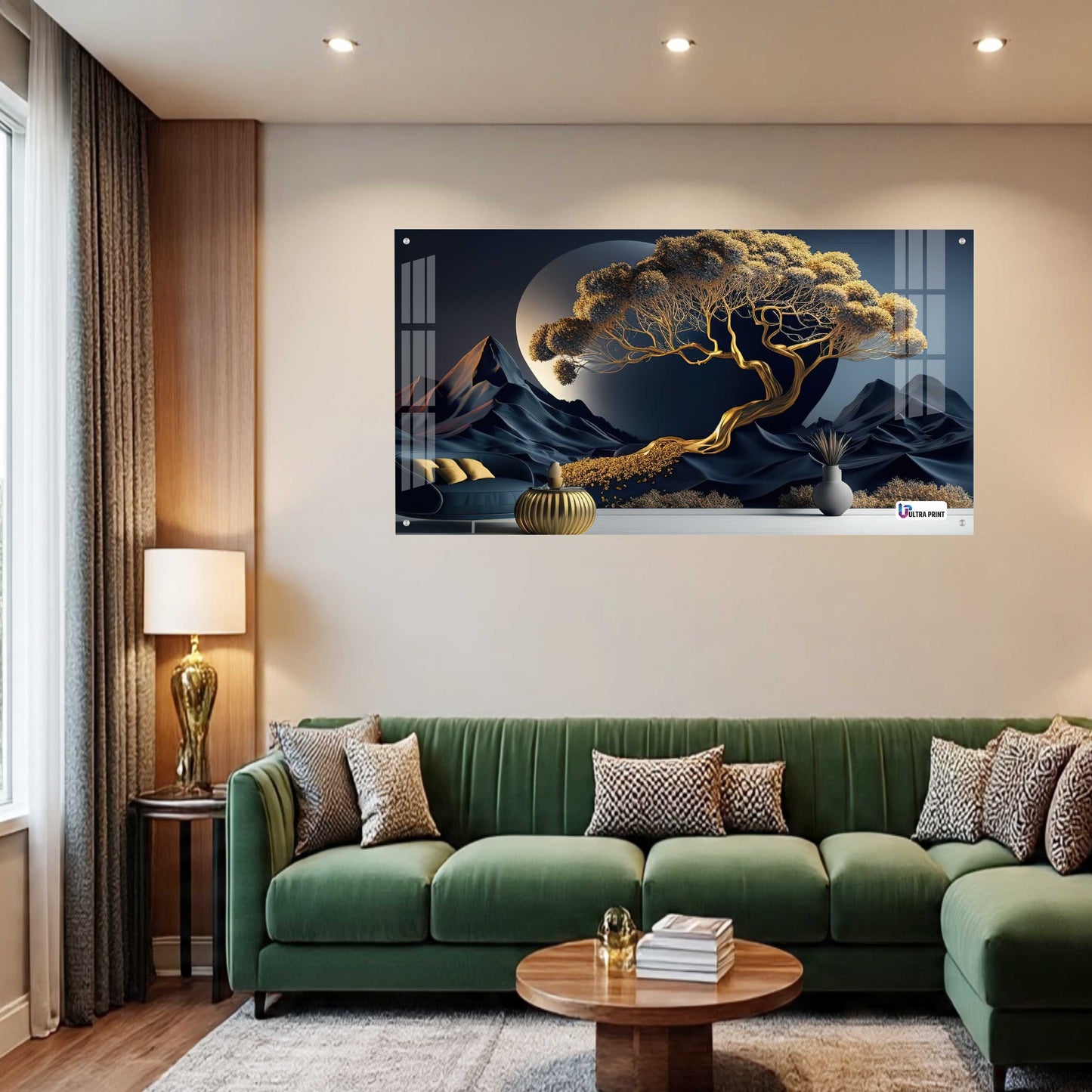 Luxury Golden Tree Landscape Acrylic Wall Art