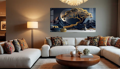 Luxury Golden Tree Landscape Acrylic Wall Art