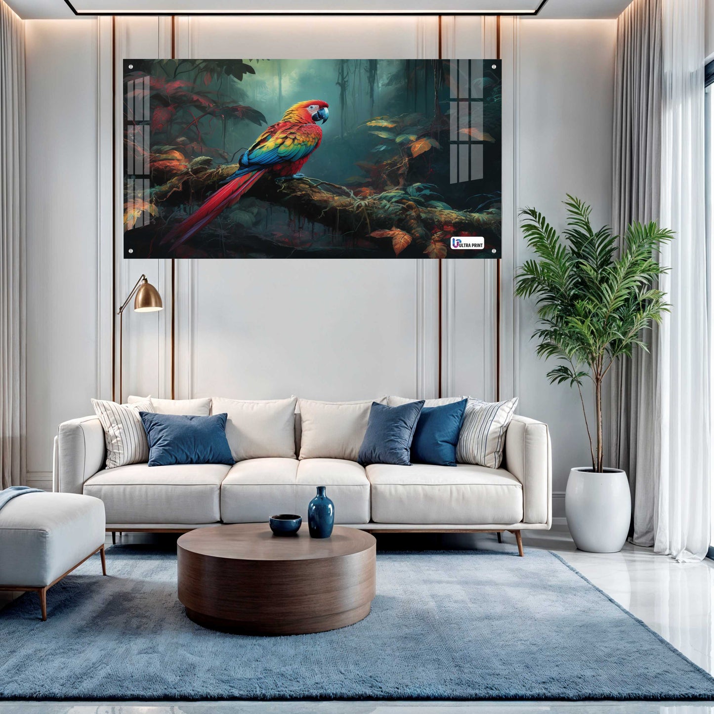 Tropical Macaw Rainforest Acrylic Wall Art
