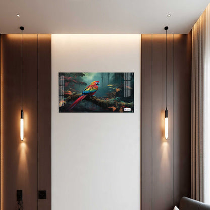 Tropical Macaw Rainforest Acrylic Wall Art