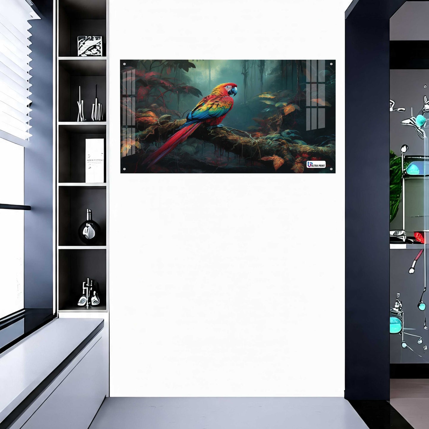 Tropical Macaw Rainforest Acrylic Wall Art