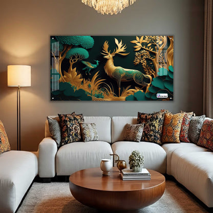 Emerald Royal Deer Acrylic Wall Art