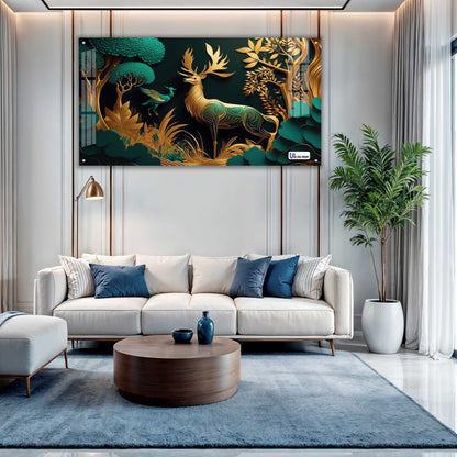 Emerald Royal Deer Acrylic Wall Art