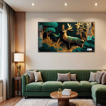 Emerald Royal Deer Acrylic Wall Art