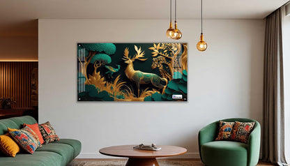 Emerald Royal Deer Acrylic Wall Art