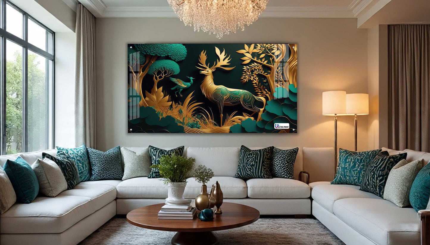 Emerald Royal Deer Acrylic Wall Art