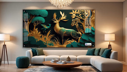 Emerald Royal Deer Acrylic Wall Art