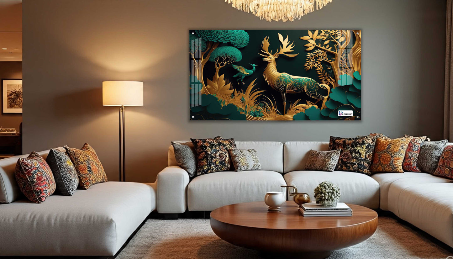 Emerald Royal Deer Acrylic Wall Art