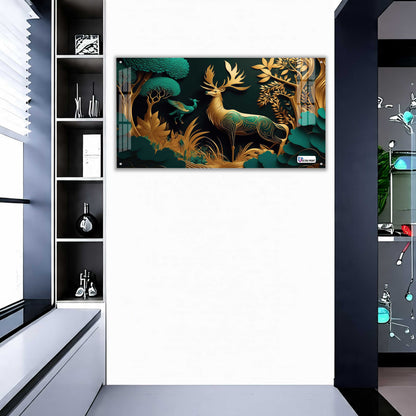 Emerald Royal Deer Acrylic Wall Art