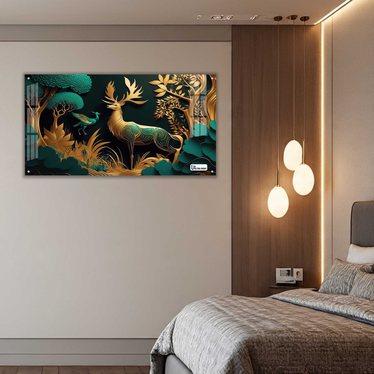 Emerald Royal Deer Acrylic Wall Art