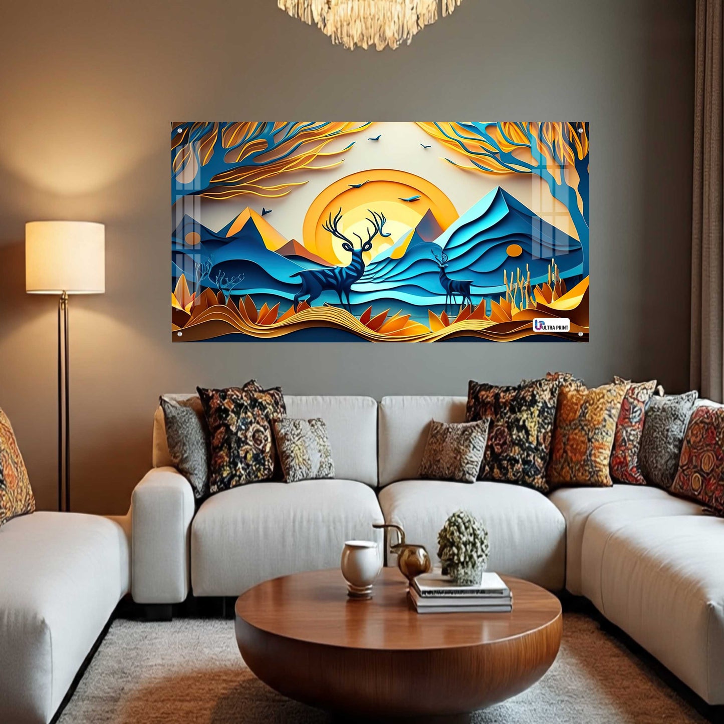 Sunset Valley Deer Acrylic Wall Art