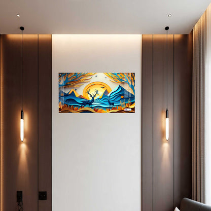 Sunset Valley Deer Acrylic Wall Art