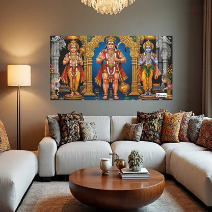 Shri Ram Darbar with Hanuman Sacred Wall Art