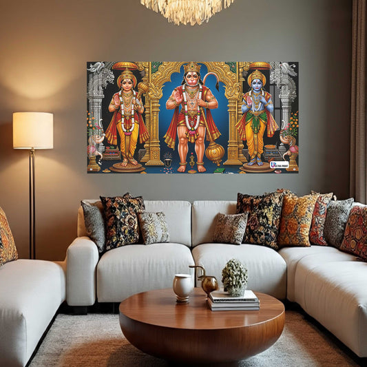 Shri Ram Darbar with Hanuman Sacred Wall Art