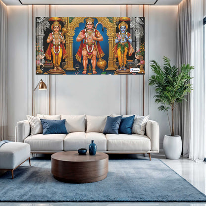 Shri Ram Darbar with Hanuman Sacred Wall Art