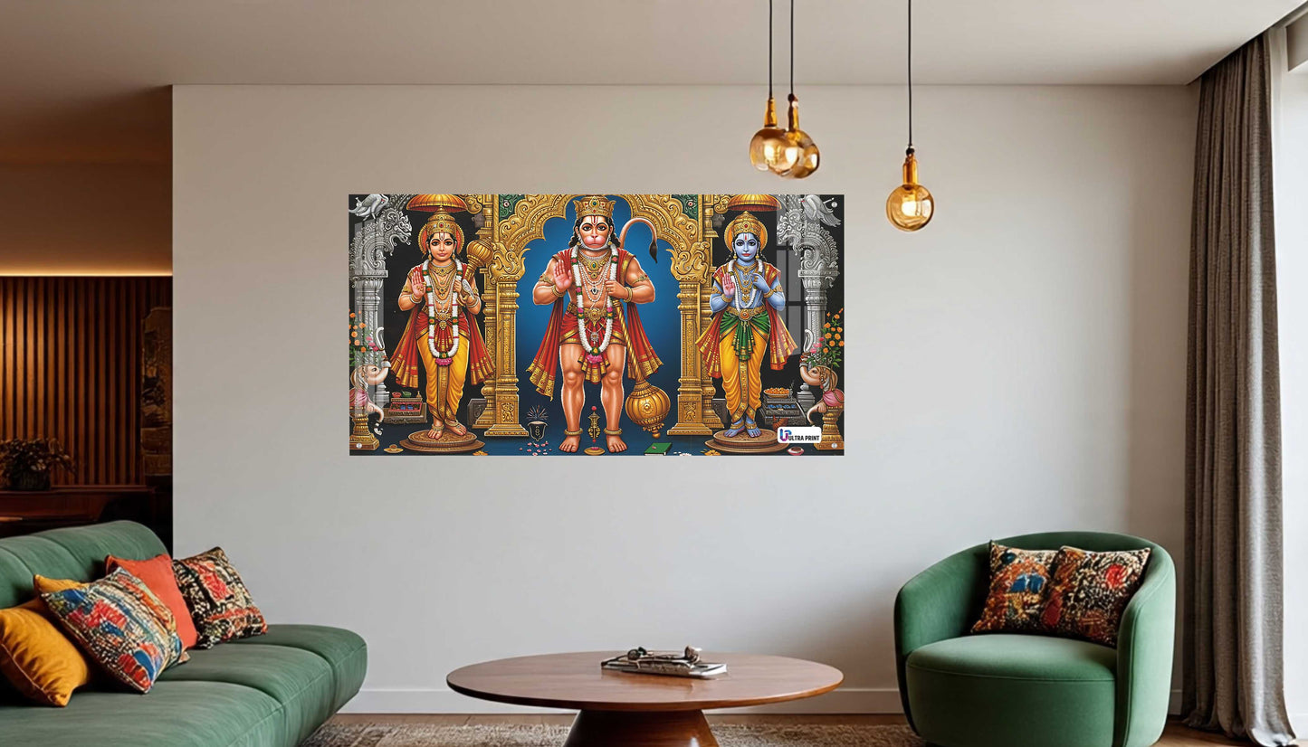 Shri Ram Darbar with Hanuman Sacred Wall Art