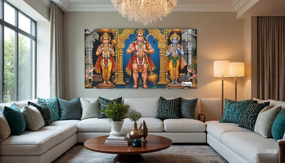 Shri Ram Darbar with Hanuman Sacred Wall Art