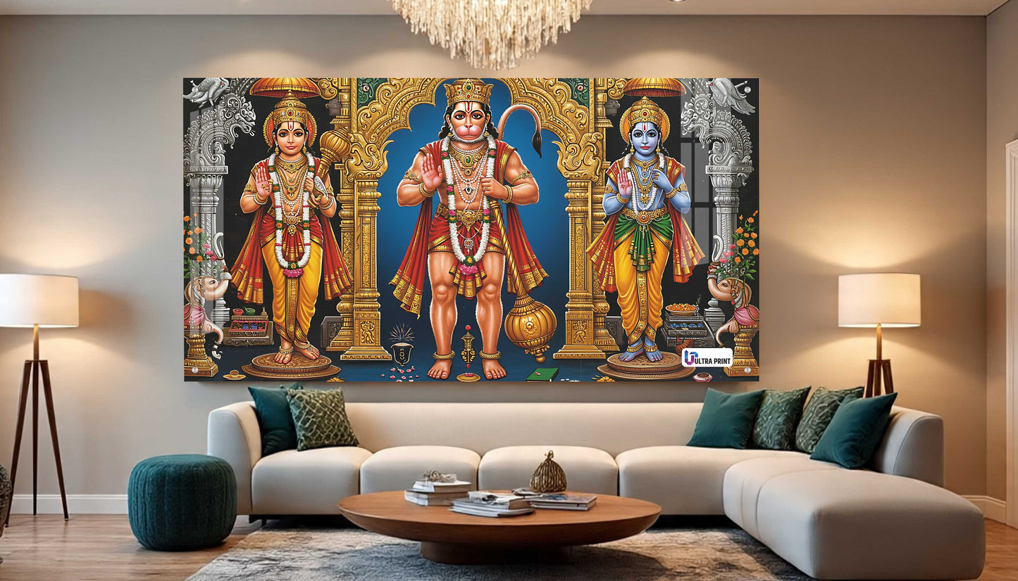 Shri Ram Darbar with Hanuman Sacred Wall Art