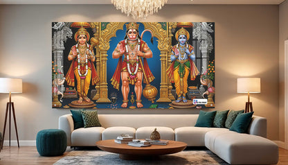 Shri Ram Darbar with Hanuman Sacred Wall Art