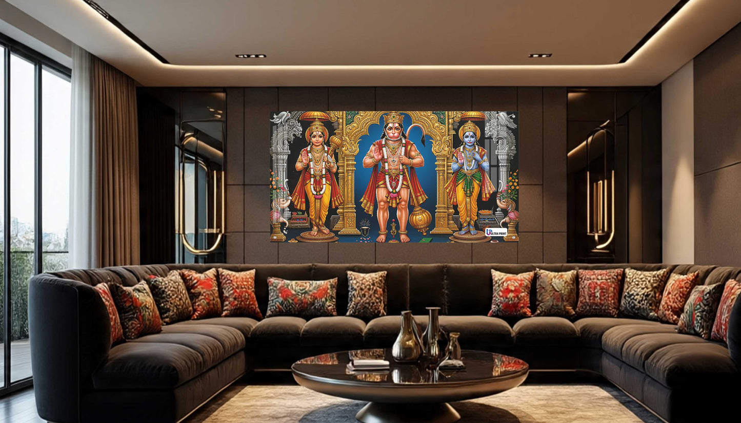 Shri Ram Darbar with Hanuman Sacred Wall Art