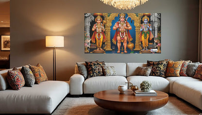 Shri Ram Darbar with Hanuman Sacred Wall Art