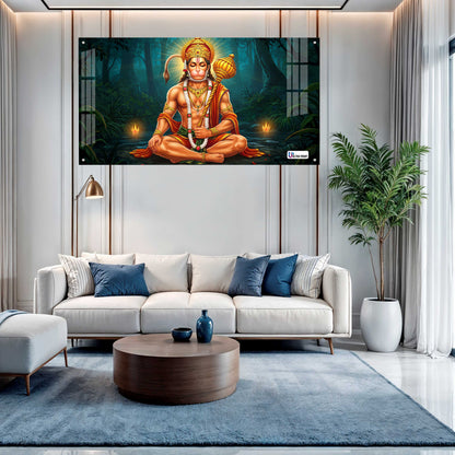Lord Hanuman Meditation Acrylic Wall Art
