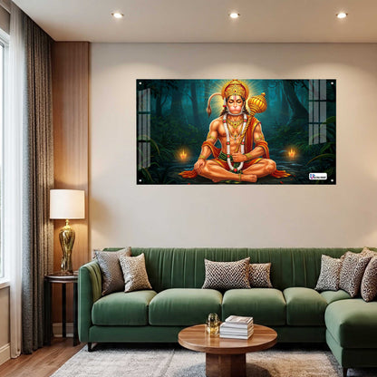 Lord Hanuman Meditation Acrylic Wall Art