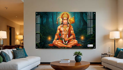 Lord Hanuman Meditation Acrylic Wall Art