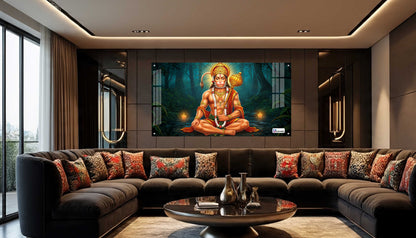Lord Hanuman Meditation Acrylic Wall Art